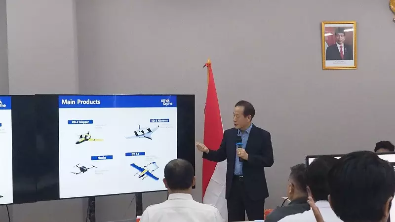 Indonesia Korea Petakan Wilayah Pesisir dengan VTOL Fixed-Wing Drone