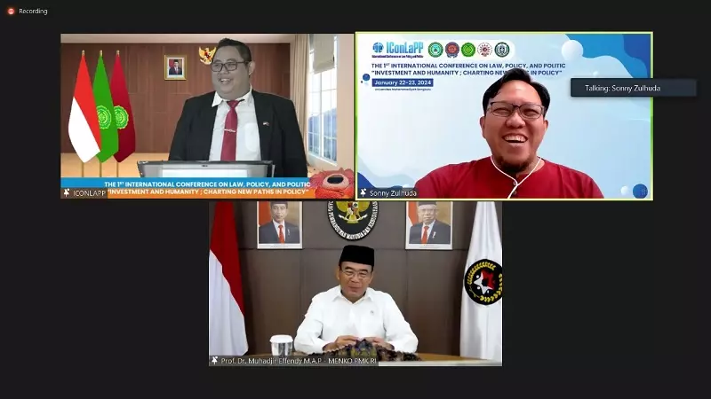 Menko PMK RI Jadi Pembicara Utama Dalam Iconlapp FH UM Bengkulu