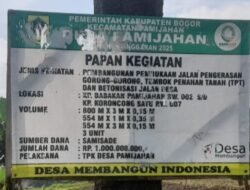 Diduga Demi Keuntungan Pribadi, Pembangunan Jalan Beton dan pengerasan jaln baru di Desa pamijahan kcmtnn pamijahan asal asalan